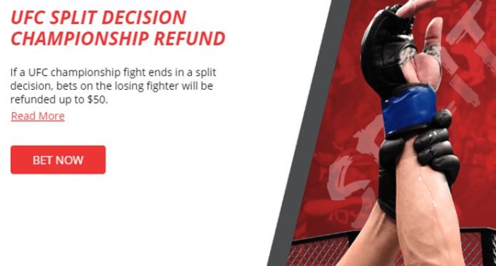 BetOnline Promo Codes UFC Split Decision Refund