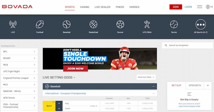 Bovada - Best Offshore Betting Site for Live Streaming
